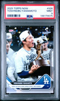 Graded 2025 Topps Now Yoshinobu Yamamoto #926 Baseball Card PSA 9 Mint