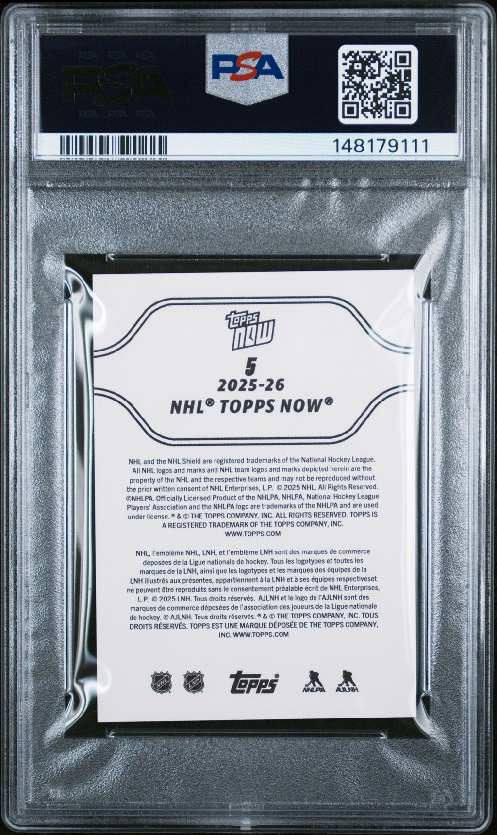 Graded 2025 Topps Now Matthew Schaefer #5 Rookie RC Hockey Card PSA 10 Gem Mint