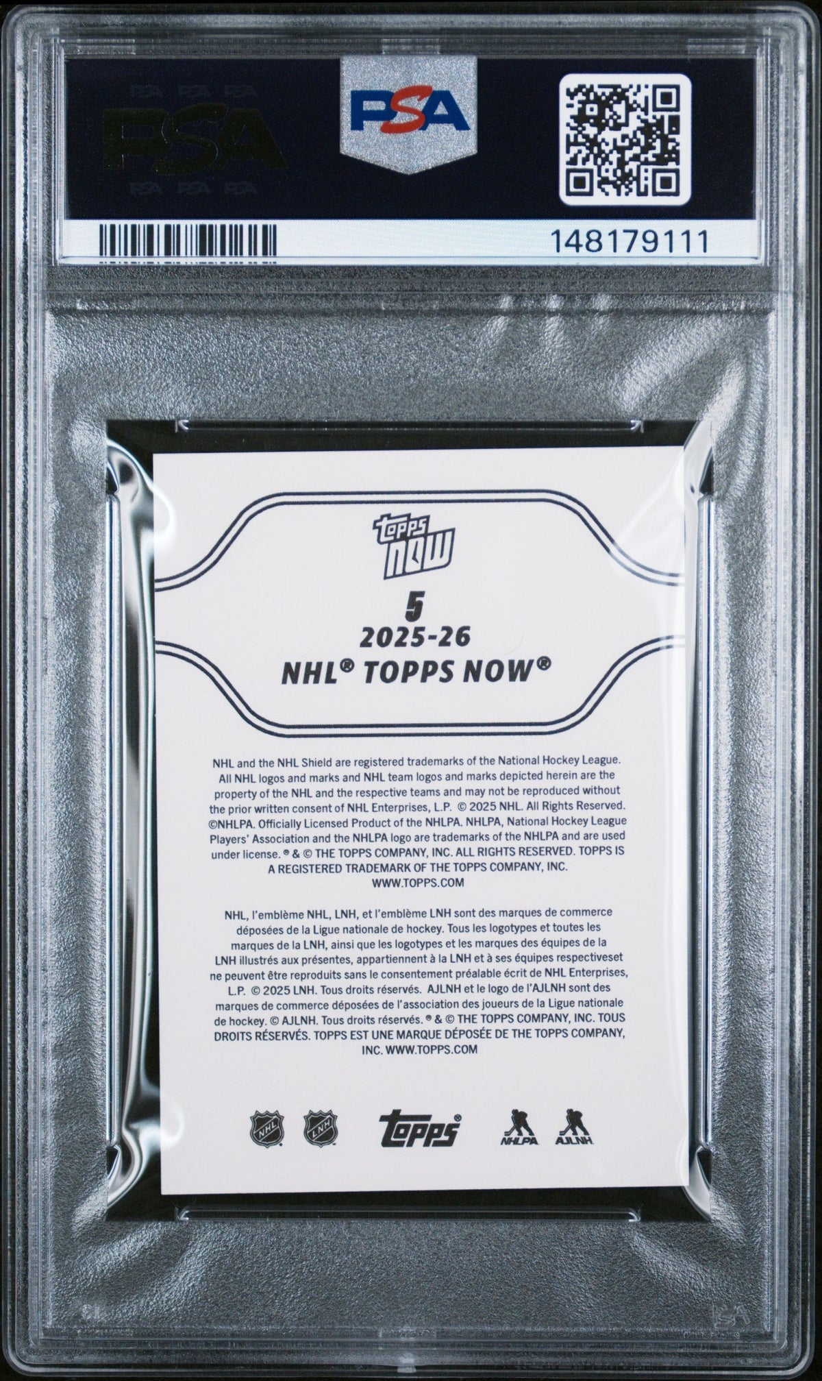 Graded 2025 Topps Now Matthew Schaefer #5 Rookie RC Hockey Card PSA 10 Gem Mint