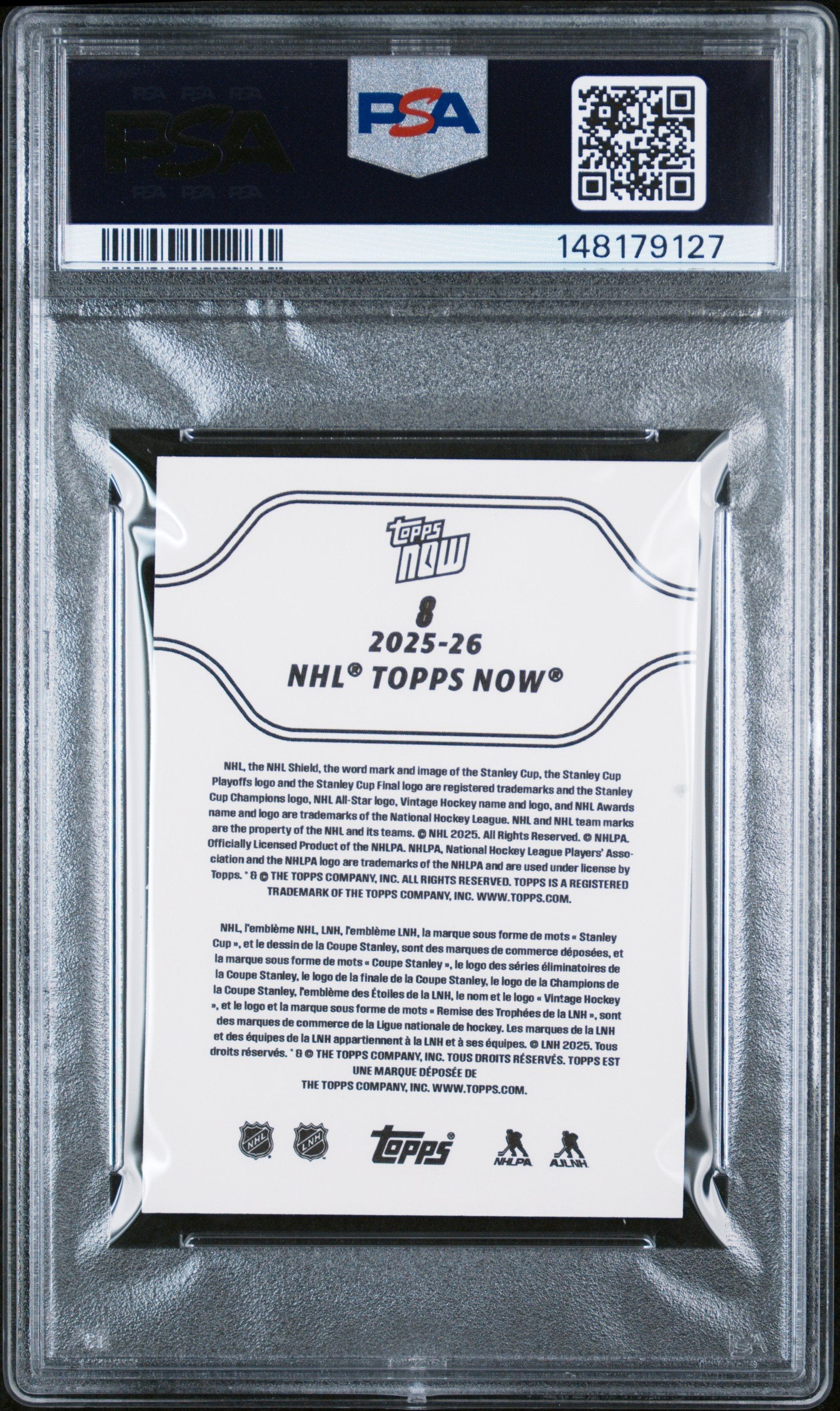 Graded 2025 Topps Now Matthew Schaefer #8 Rookie RC Hockey Card PSA 6 Excellent