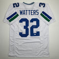 Autographed/Signed Ricky Watters Seattle White Football Jersey Beckett BAS COA