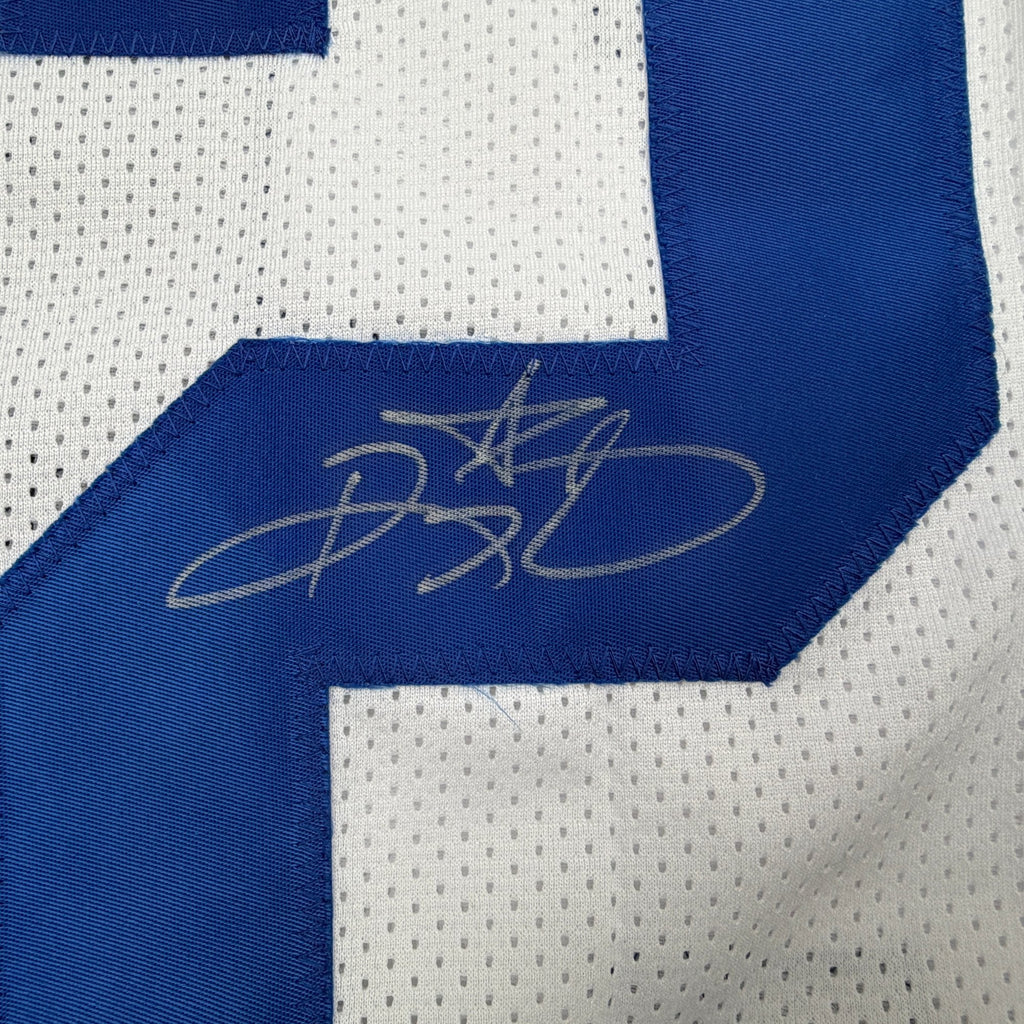 Autographed/Signed Ricky Watters Seattle White Football Jersey Beckett BAS COA