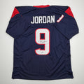 Autographed/Signed Brevin Jordan Houston Blue Football Jersey Beckett BAS COA