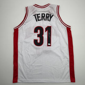 Autographed/Signed Jason Terry Arizona White College Basketball Jersey JSA COA