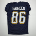 Autographed/Signed Oronde Gadsden Los Angeles San Diego Navy Blue Pro Cut Football Jersey Beckett BAS COA