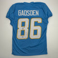Autographed/Signed Oronde Gadsden Los Angeles San Diego Powder Blue Pro Cut Football Jersey Beckett BAS COA