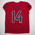 Autographed/Signed Jaylin Noel Houston Red Pro Cut Football Jersey JSA COA