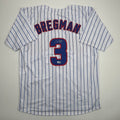 Autographed/Signed Alex Bregman Chicago Pinstripe Baseball Jersey Beckett BAS COA
