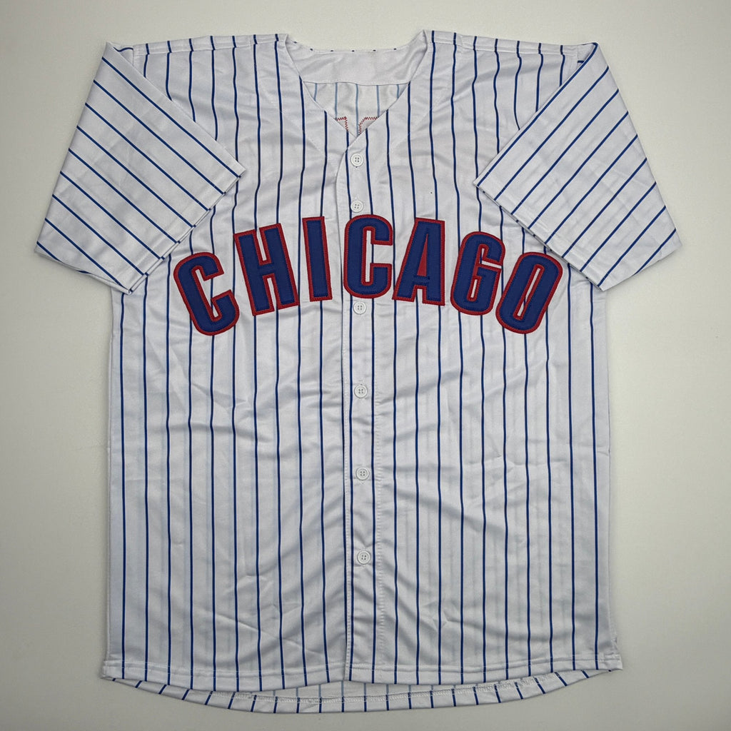 Autographed/Signed Alex Bregman Chicago Pinstripe Baseball Jersey Beckett BAS COA