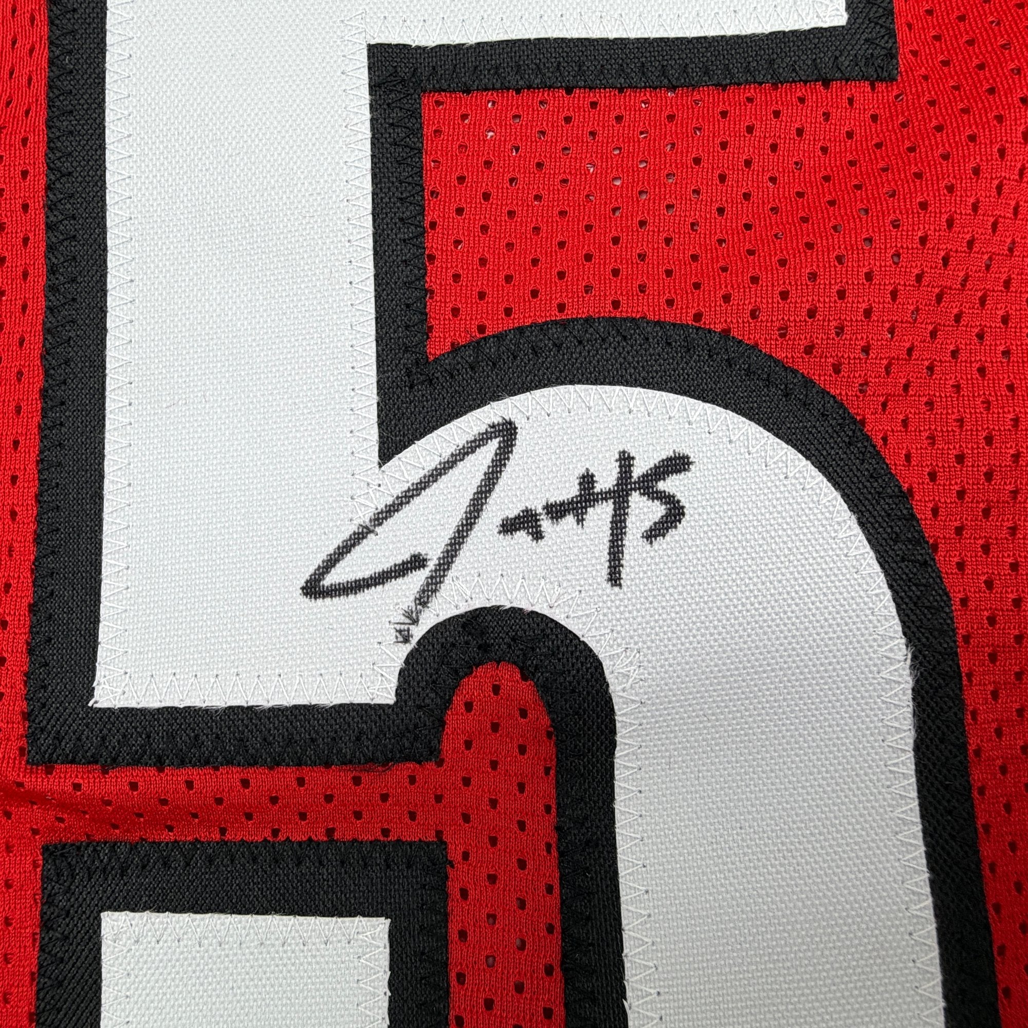 Autographed/Signed Jrue Holiday Portland Red Basketball Jersey Beckett BAS COA