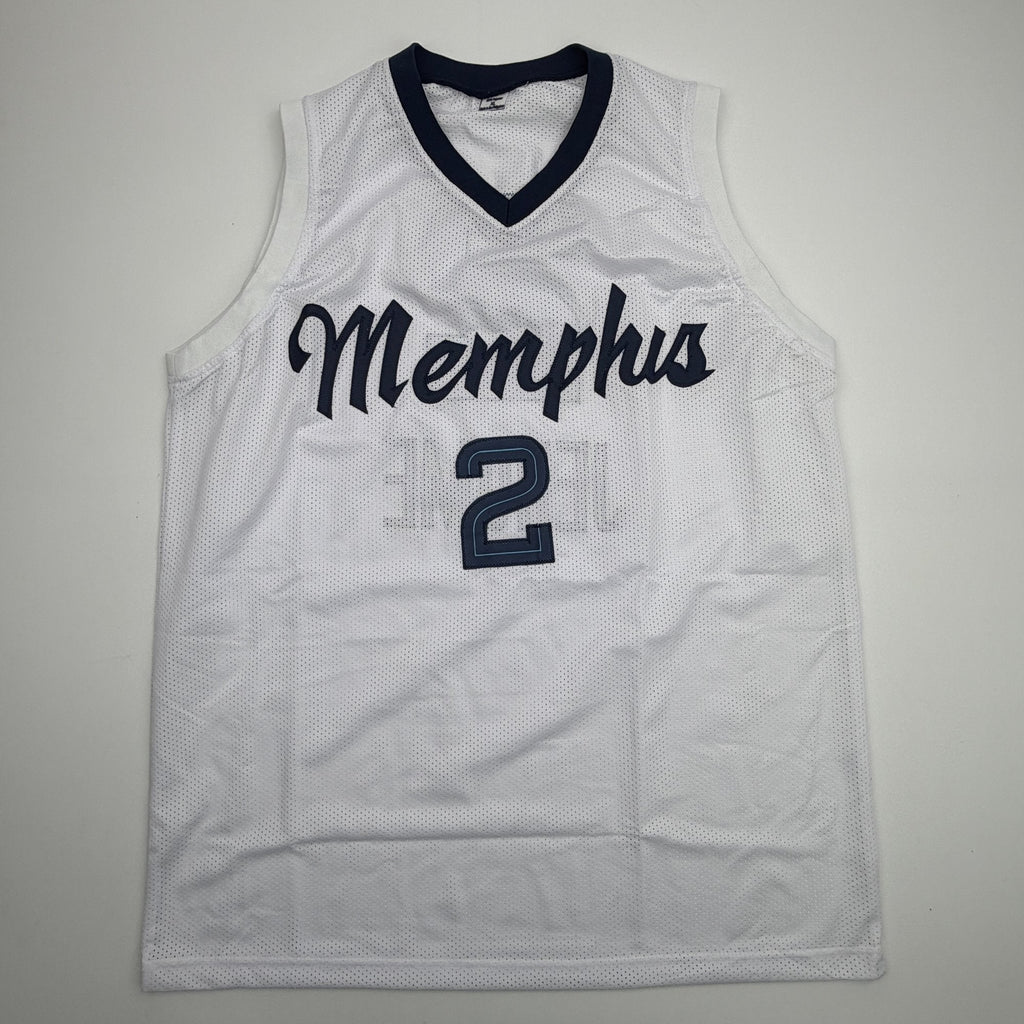 Autographed/Signed Ty Jerome Memphis White Basketball Jersey Beckett BAS COA
