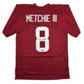 Autographed/Signed John Metchie III Alabama Red College Football Jersey JSA COA