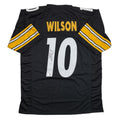 Autographed/Signed Roman Wilson Pittsburgh Black Football Jersey Beckett BAS COA