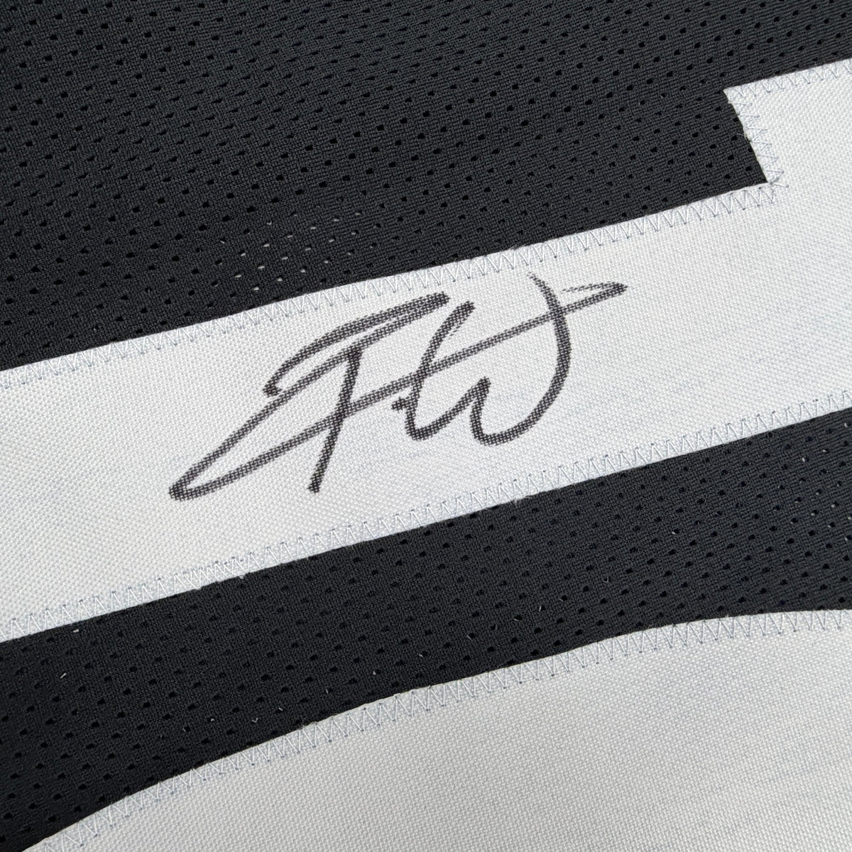 Autographed/Signed Roman Wilson Pittsburgh Black Football Jersey Beckett BAS COA
