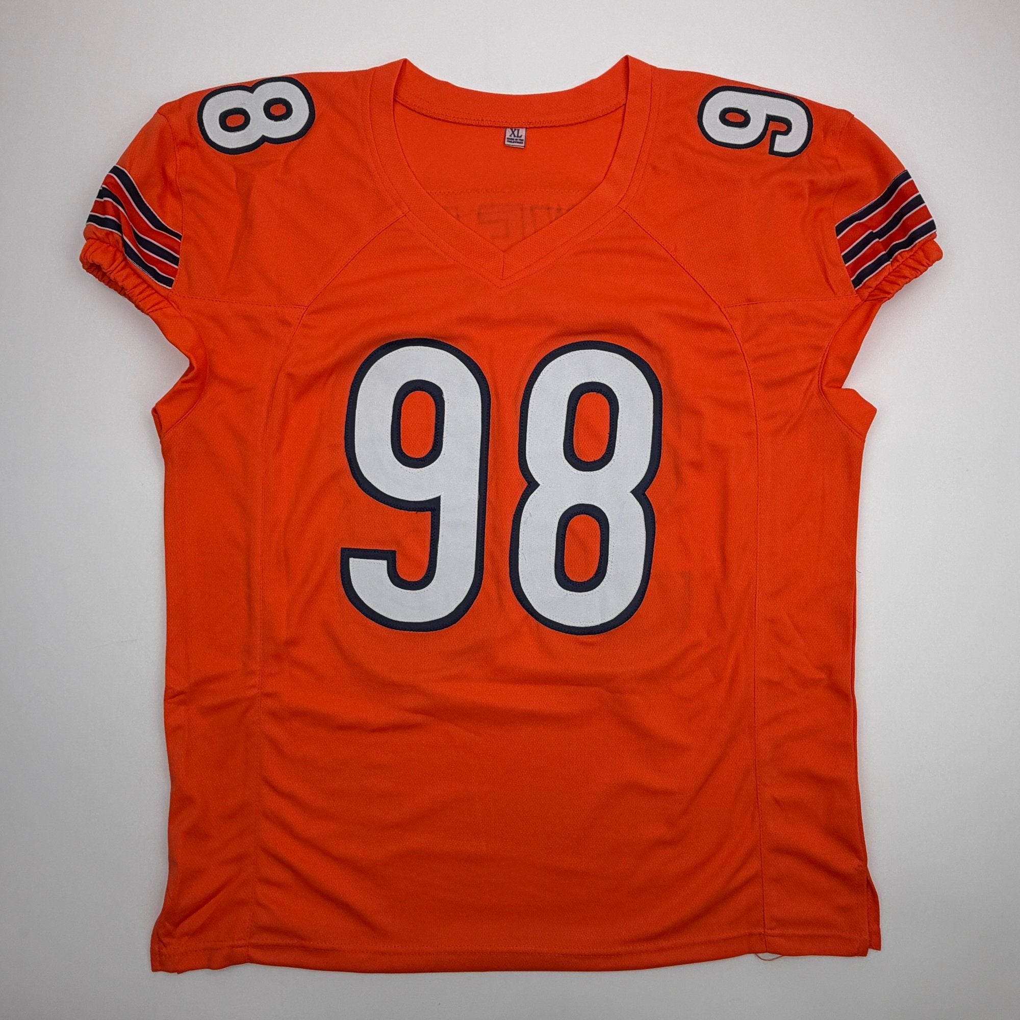 Autographed/Signed Montez Sweat Chicago Orange Pro Cut Football Jersey JSA COA