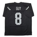 Autographed/Signed Ray Guy HOF 14 Oakland Las Vegas Black Football Jersey JSA COA