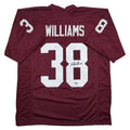 Autographed/Signed Roy Williams Oklahoma Maroon College Football Jersey Beckett BAS COA