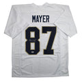 Autographed/Signed Michael Mayer Notre Dame White College Football Jersey Beckett BAS COA