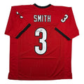 Autographed/Signed Roquan Smith Georgia Red College Football Jersey Beckett BAS COA