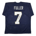 Autographed/Signed Will Fuller Notre Dame Blue College Football Jersey JSA COA