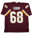 Autographed/Signed Russ Grimm HOF 2010 Washington Maroon Football Jersey JSA COA