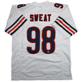 Autographed/Signed Montez Sweat Chicago White Football Jersey PSA/DNA COA