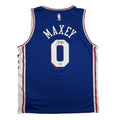 Autographed/Signed Tyrese Maxey Philadelphia 76ers Sixers Blue Authentic Basketball Jersey Fanatics COA