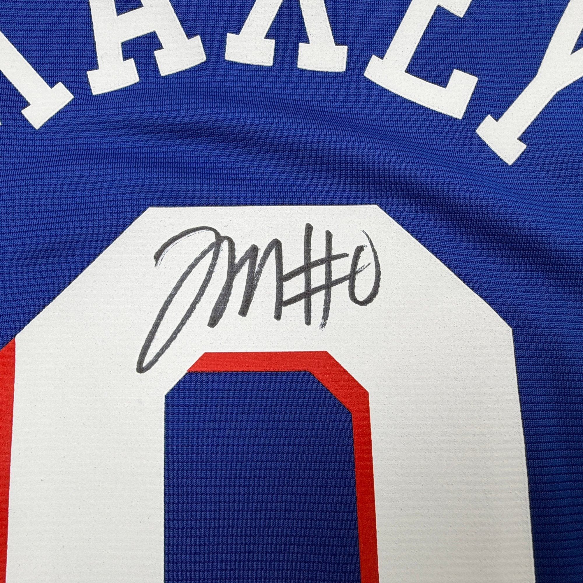 Autographed/Signed Tyrese Maxey Philadelphia 76ers Sixers Blue Authentic Basketball Jersey Fanatics COA