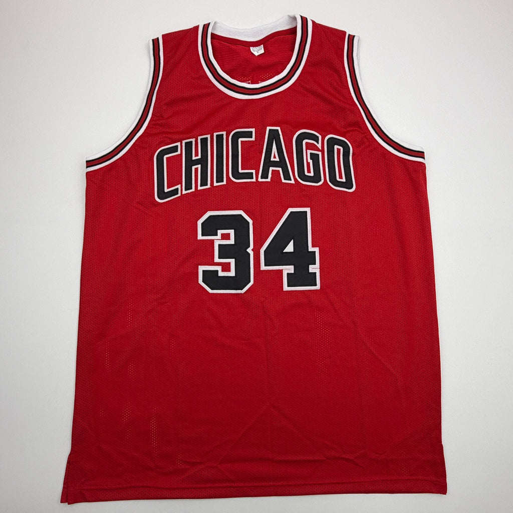 Autographed/Signed Charles Oakley Chicago Red Basketball Jersey JSA COA