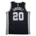 Autographed/Signed Manu Ginobili San Antonio Spurs Black Authentic Basketball Jersey JSA COA
