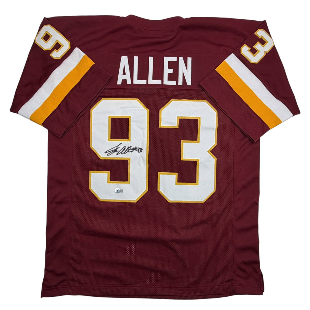 Autographed/Signed Jonathan Allen Washington Maroon Football Jersey JSA COA