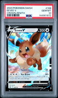 Graded 2023 Pokemon SWSH Eevee #108 V Crown Zenith Trading Card Game PSA 10 Gem Mint
