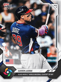 2026 Topps Now World Baseball Classic Aaron Judge #WB8 Slugs HR in 1st World Baseball Classic At-Bat Team USA Baseball Card