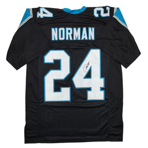 Autographed/Signed Josh Norman Carolina Black Football Jersey JSA COA