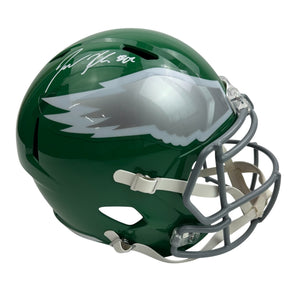 Autographed/Signed Jason Kelce Philadelphia Eagles Kelly Green Full Size Replica Football Helmet PSA/DNA COA