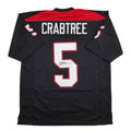Autographed/Signed Michael Crabtree Texas Tech Black College Football Jersey JSA COA