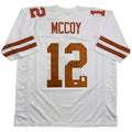 Autographed/Signed Colt McCoy Texas White College Football Jersey JSA COA