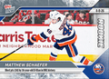 2025 Topps Now Matthew Schaefer #142 Most Points (58) by 18 Year Old Dman in NHL History New York Islanders Rookie RC Sticker Hockey Card