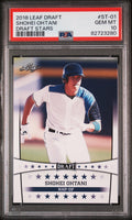 Graded 2018 Leaf Draft Shohei Ohtani #ST-01 Draft Stars Rookie RC Baseball Card PSA 10 Gem Mint