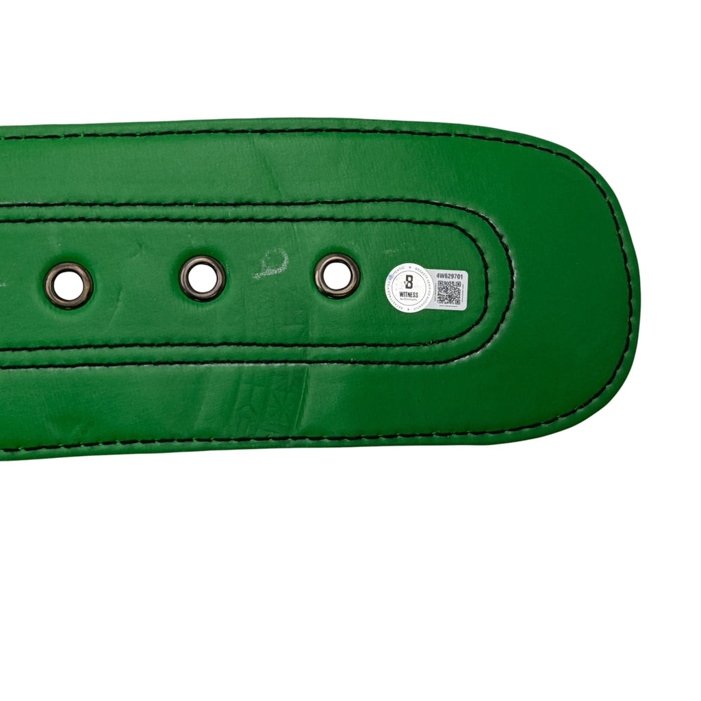 Autographed/Signed Manny Pacquiao Pac-Man WBC Green Boxing Replica Championship Belt Beckett BAS COA