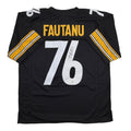Autographed/Signed Troy Fautanu Pittsburgh Black Football Jersey JSA COA