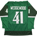 Autographed/Signed Scott Wedgewood Colorado Green St. Patrick's Day Hockey Jersey Beckett BAS COA