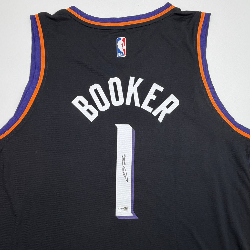 Autographed/Signed Devin Booker Phoenix Suns Black Authentic Basketball Jersey JSA COA