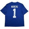 Autographed/Signed Malik Nabers New York Giants Blue Authentic Football Jersey Fanatics COA