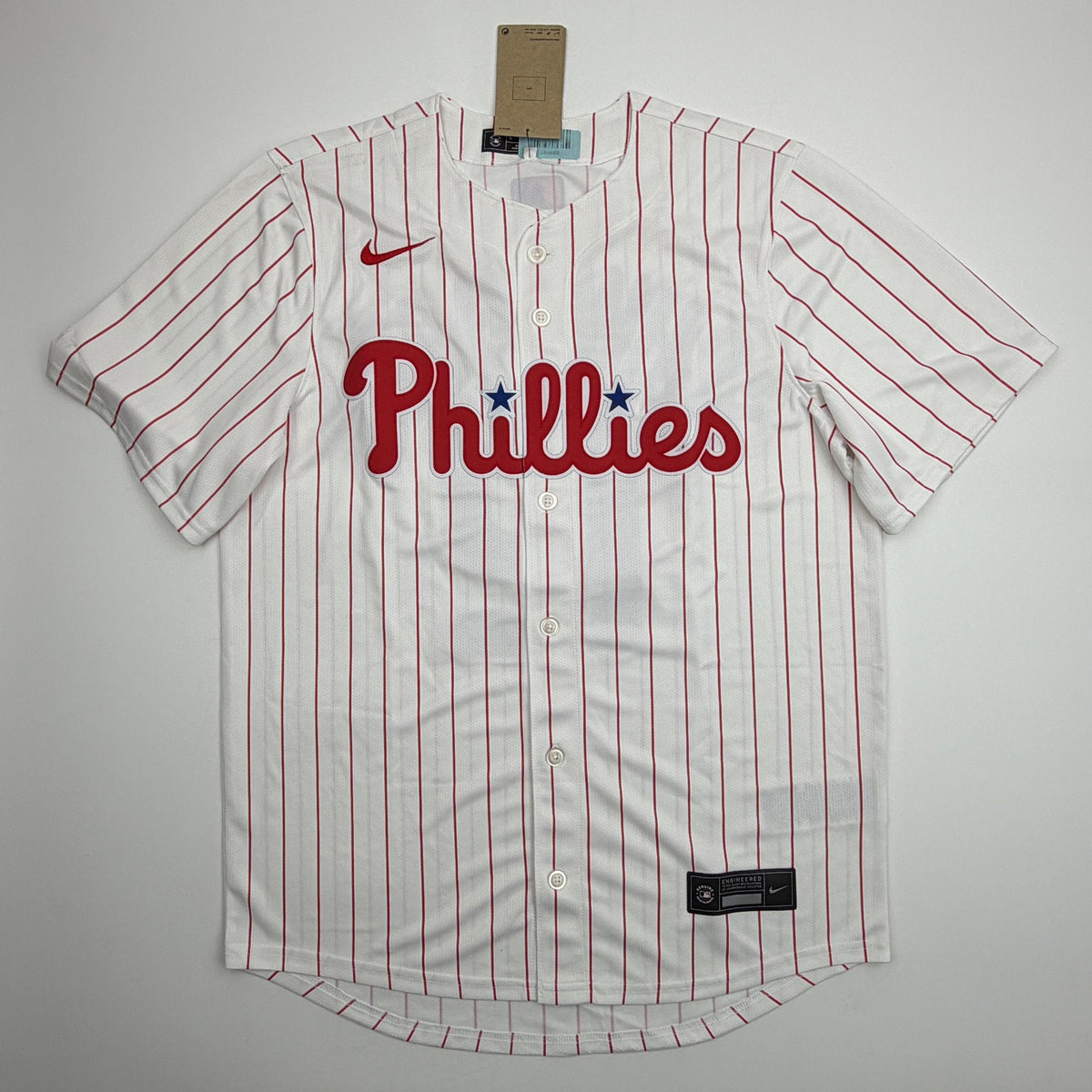 Autographed/Signed Kyle Schwarber Philadelphia Phillies Pinstripe Authentic Baseball Jersey Fanatics & MLB COA