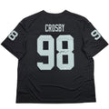 Autographed/Signed Maxx Crosby Oakland Las Vegas Raiders Black Authentic Football Jersey Fanatics COA