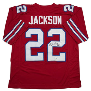 Autographed/Signed Fred Jackson Buffalo Red Football Jersey JSA COA