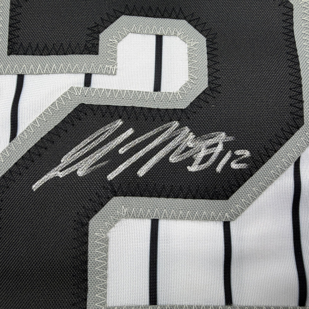 Autographed/Signed Colson Montgomery Chicago Pinstripe Baseball Jersey Beckett BAS COA