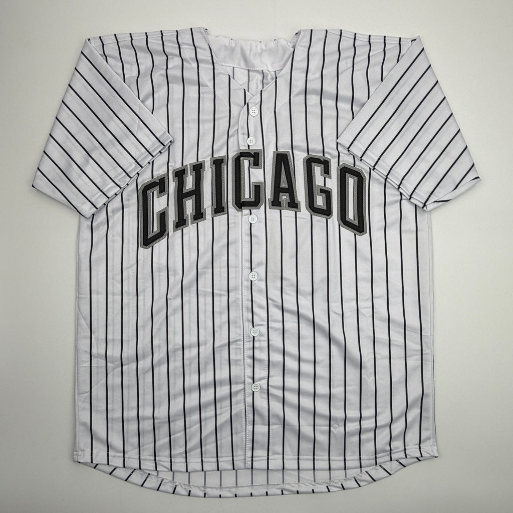 Autographed/Signed Colson Montgomery Chicago Pinstripe Baseball Jersey Beckett BAS COA
