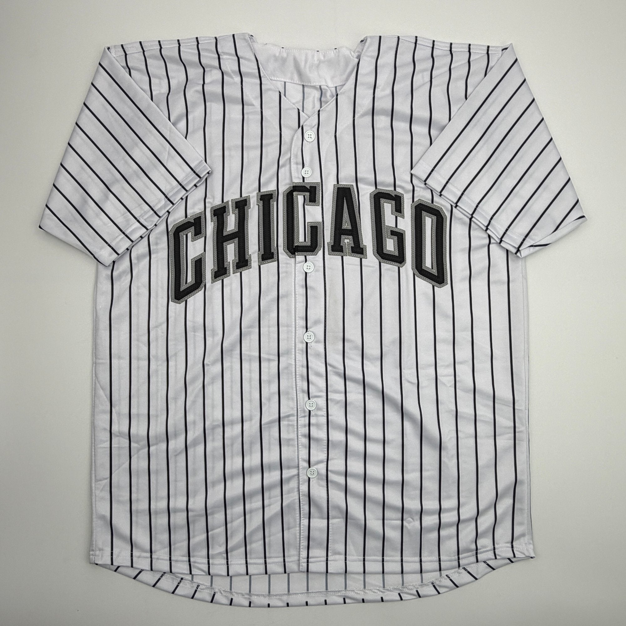 Autographed/Signed Colson Montgomery Chicago Pinstripe Baseball Jersey Beckett BAS COA